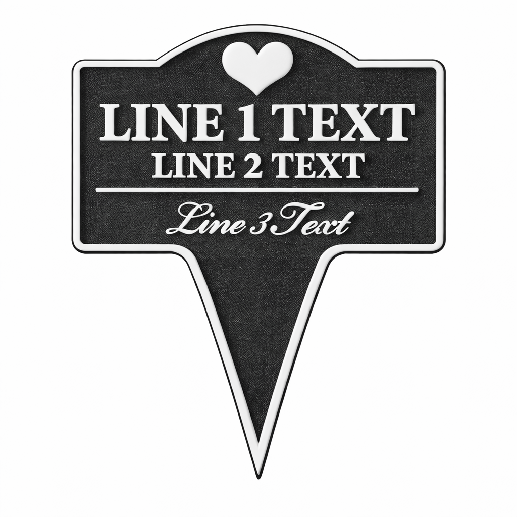 Personalized Heart Yard Stake Sign
