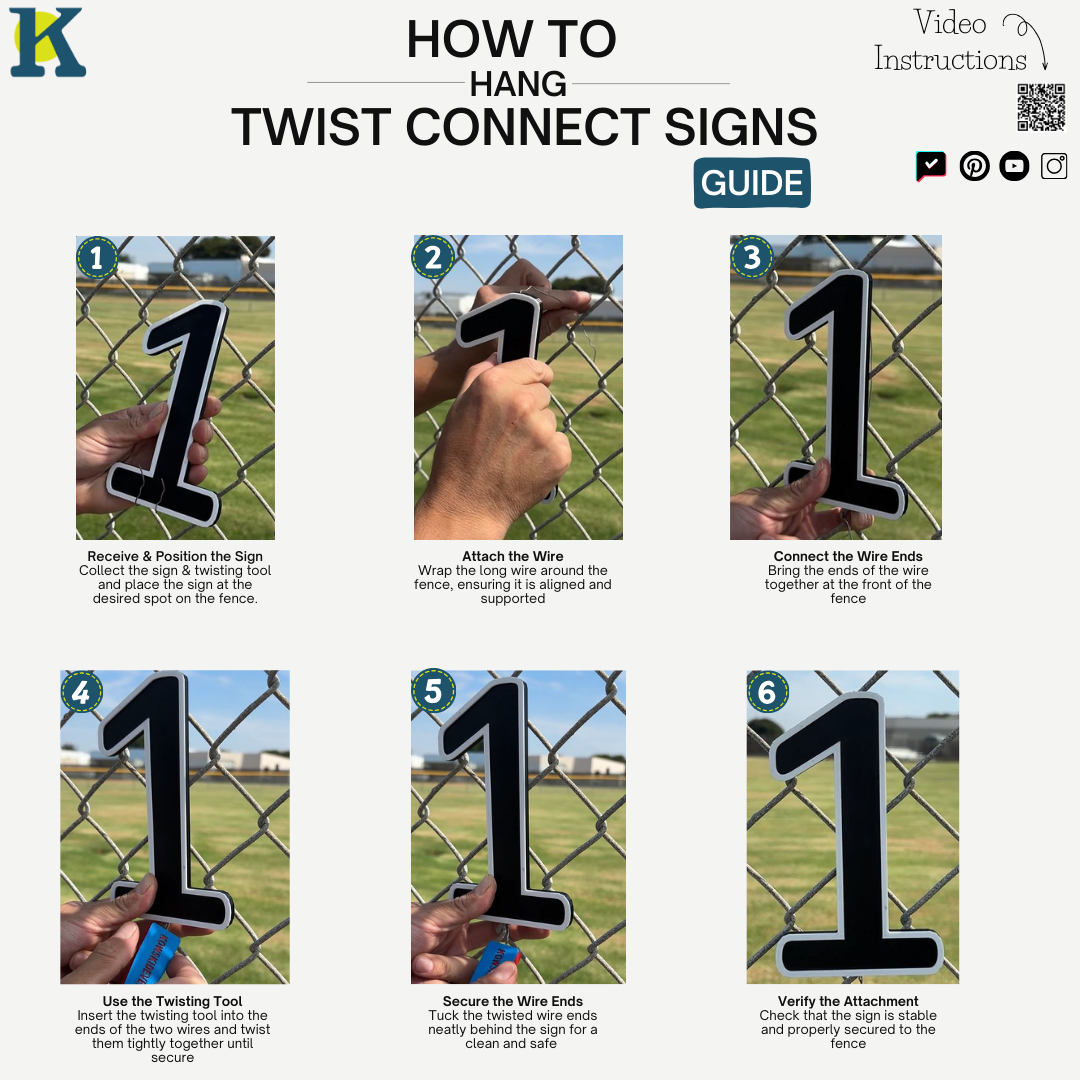 Diamond-Shaped Custom Sign, Twist Connect Sign, Personalized Sign, Custom Sign, Fence, Gates, Homes, School Supplies, 3D PETG, 11''