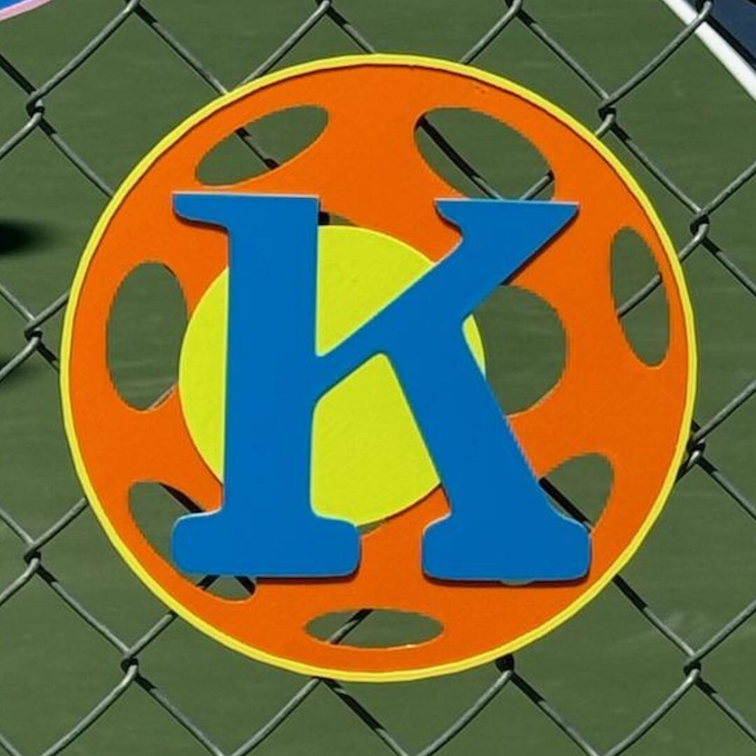 Custom Logo Pickleball Sign, Twist Connect Sign, Unique, Facility, Supplies, Signs, Fence, Nets, Made in USA, 3D PETG, 11''