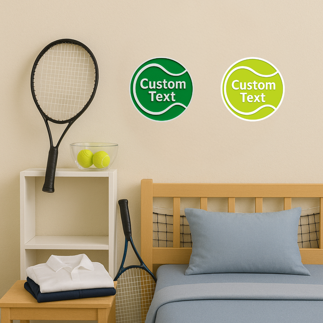 Custom Tennis Court Sign – 6"x6" or 11"x11", Easy Install, All-Surface Mount, All-Weather, Non-Rusting PETG, For Facility, Clubs, or Rooms