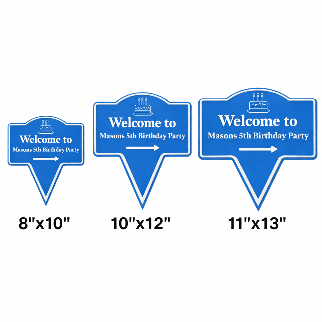 Birthday Yard Stake Sign – Welcome Party Direction