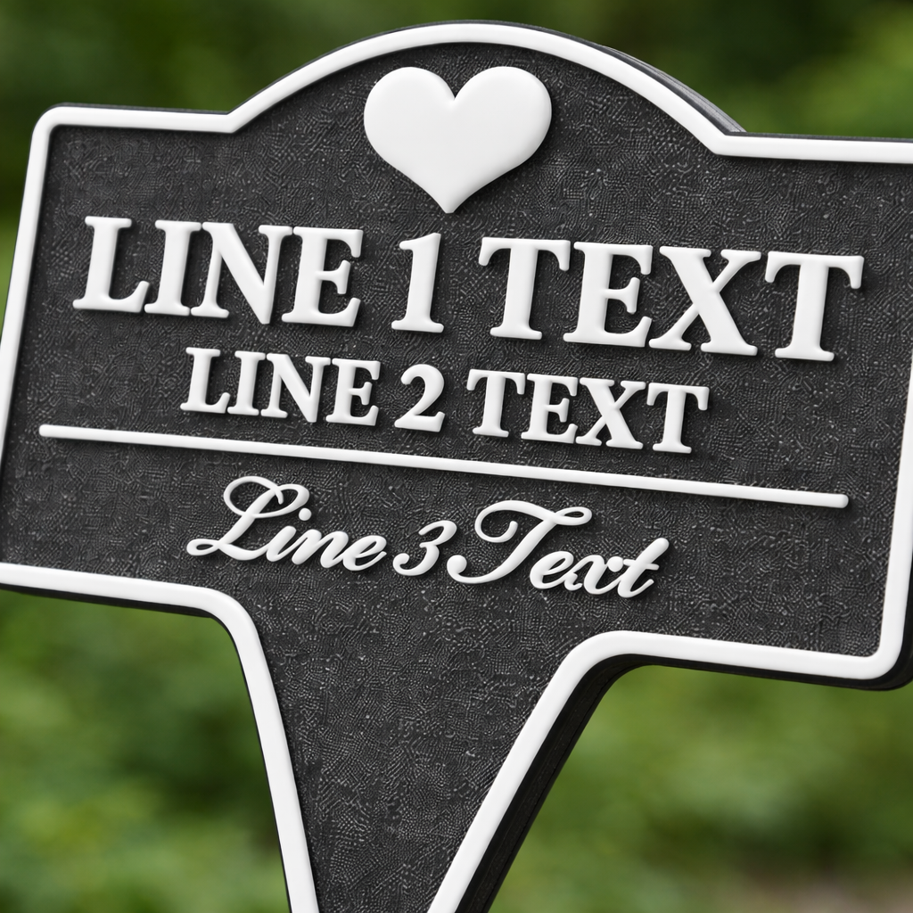 Personalized Heart Yard Stake Sign