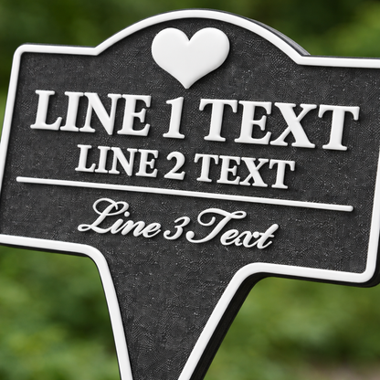 Personalized Heart Yard Stake Sign