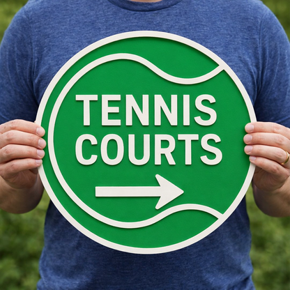 Tennis Court Arrow Sign – Left or Right