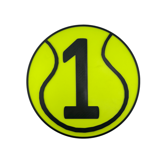 Tennis Court Number Marker – 6"x6" or 11"x11", Easy Install, All-Surface Mount, All-Weather, Non-Rusting PETG, For Facility or Club