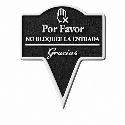 Letrero de Jardín “Por Favor No Bloquee la Entrada” – Instalación Fácil sin Herramientas,  Impermeable y UV, Hecho en USA