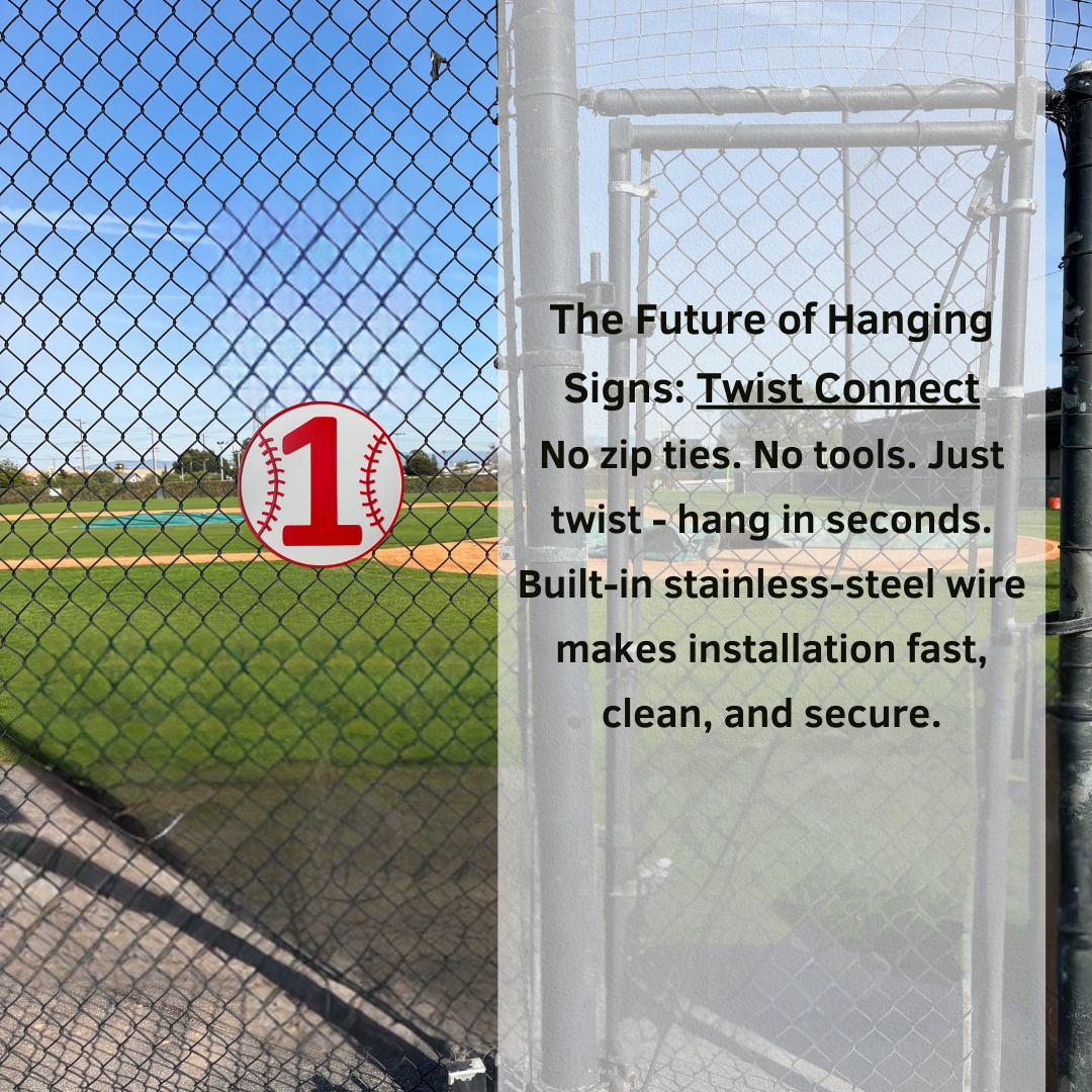 Baseball Field Number Sign – 6"x6", 11"x11", Easy Install, All-Surface Mount, All-Weather, Non-Rusting PETG, Perfect for Dugouts & Fields