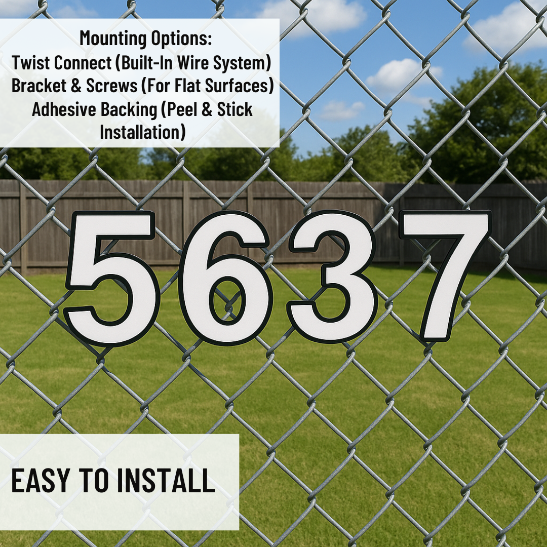 Address Numbers, Twist Connect, Fence, Gates, Personalized Home Address, Numbers, Address Sign, Housewarming Gift, 3D PETG, 10'', 7'', & 5''