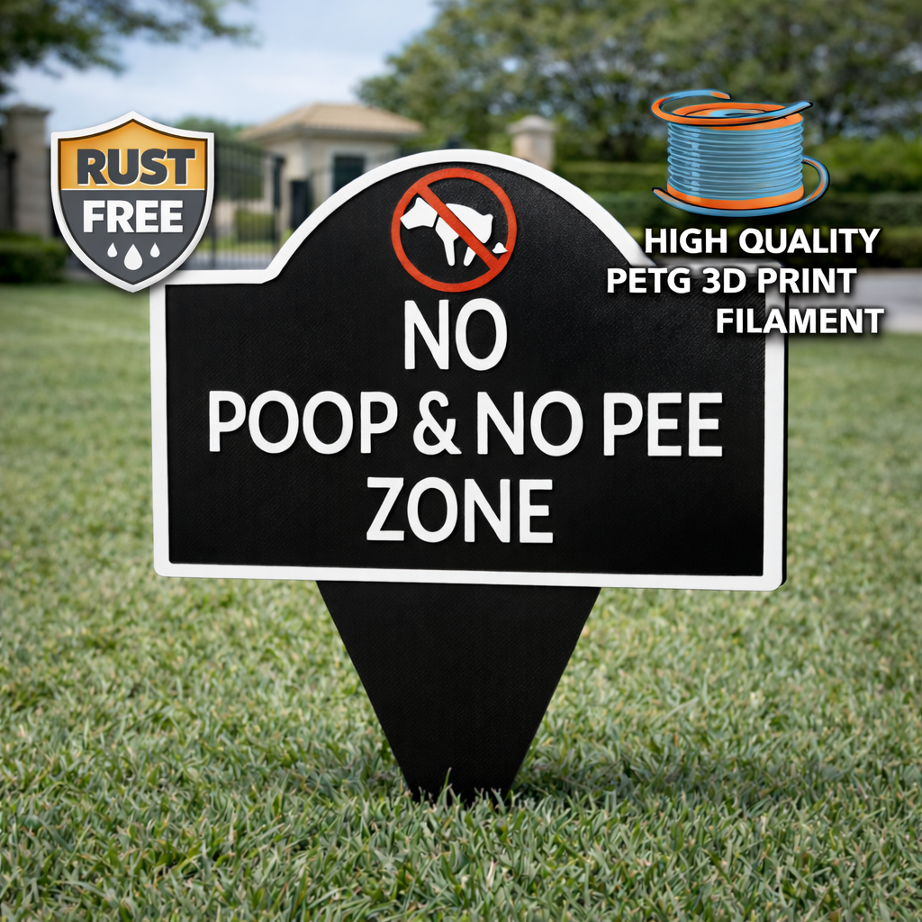 No Poop or Pee Zone Yard Sign