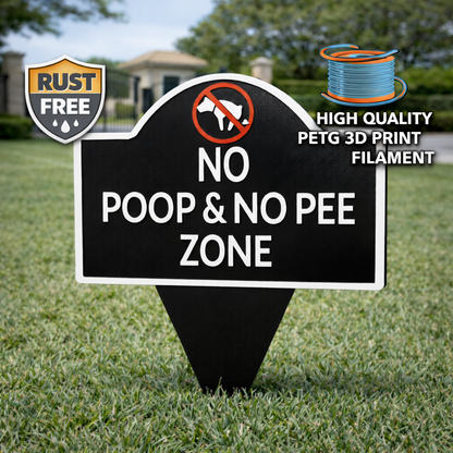No Poop or Pee Zone Yard Sign