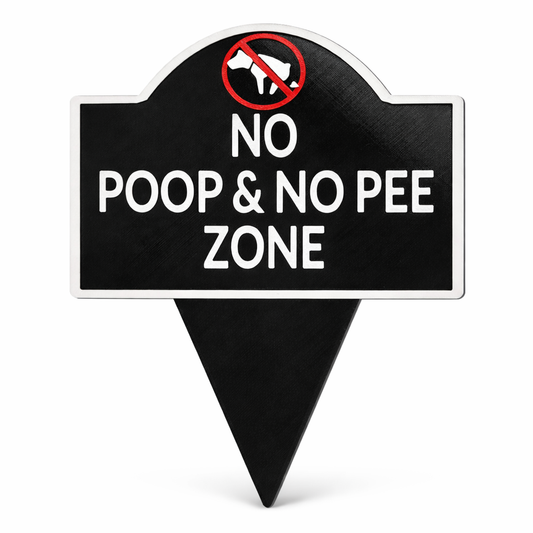No Poop or Pee Zone Yard Sign