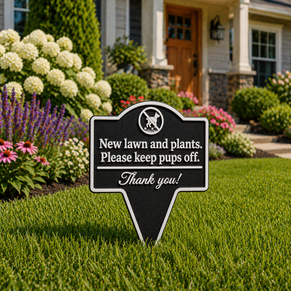 Custom Yard Stake Sign, Personalized Outdoor Lawn Sign, Custom Garden Warning Sign, Pet Lawn Sign, Easy Install Stake Sign