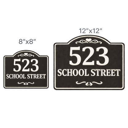 Custom House Address Sign – Classic Arch Design