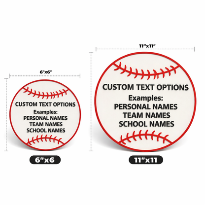 Personalized Baseball Name Sign