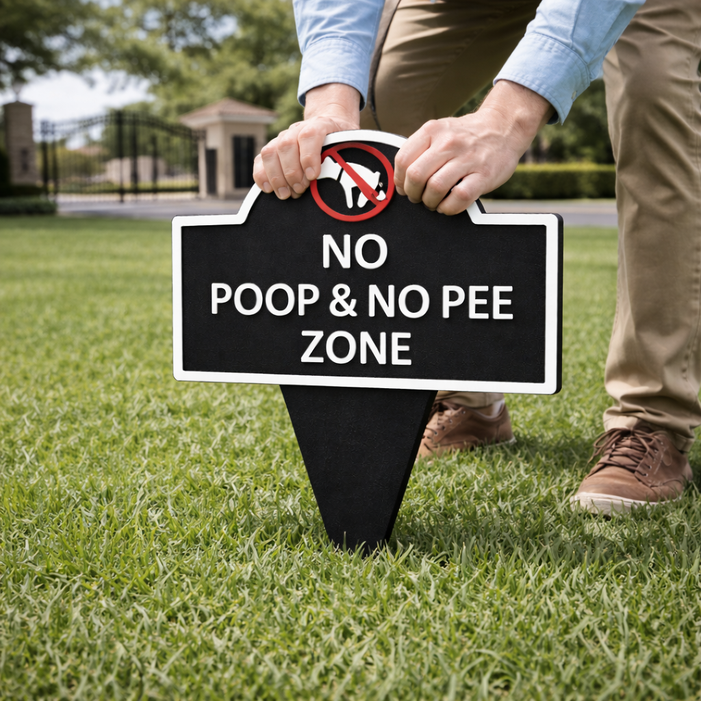 No Poop or Pee Zone Yard Sign