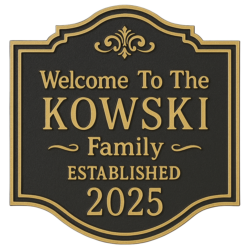 Custom Family Name Plaque – Established Sign