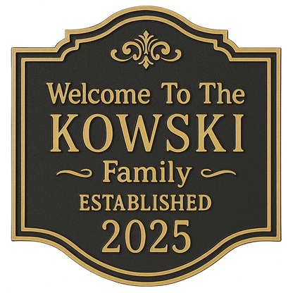 Custom Family Name Plaque – Established Sign