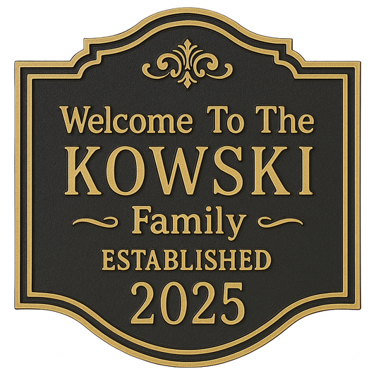 Custom Family Name Plaque – Established Sign