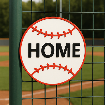 Baseball Home/Away Sign – 6"x6" or 11"x11", Easy Install, All-Surface Mount, All-Weather, Non-Rusting PETG, For Dugouts, Fields