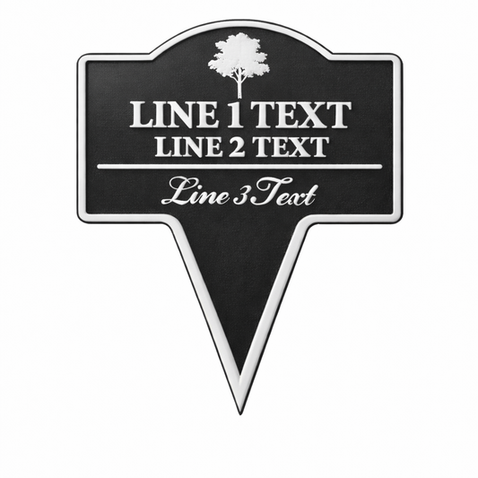 Neighborhood Reminder Yard Sign – Custom Text, Tree