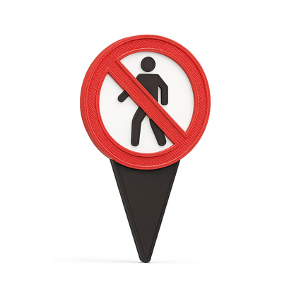 No Pedestrian Yard Sign – Outdoor Property Warning