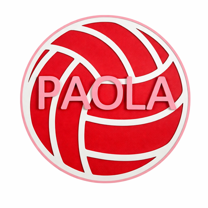 Custom Volleyball Name Sign – 6"x6" or 11"x11", Easy Install, All-Surface Mount, Indoor/Outdoor, Made in USA