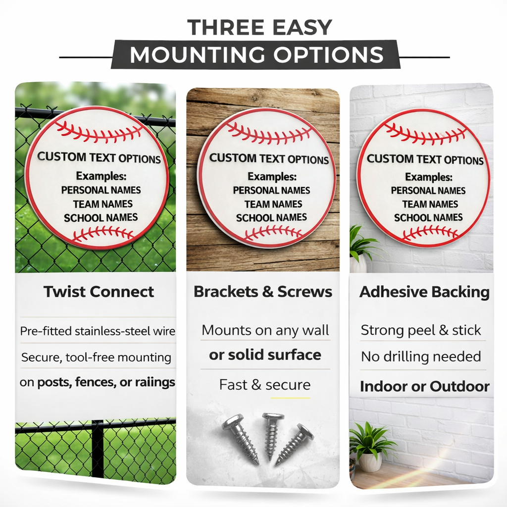 Personalized Baseball Name Sign