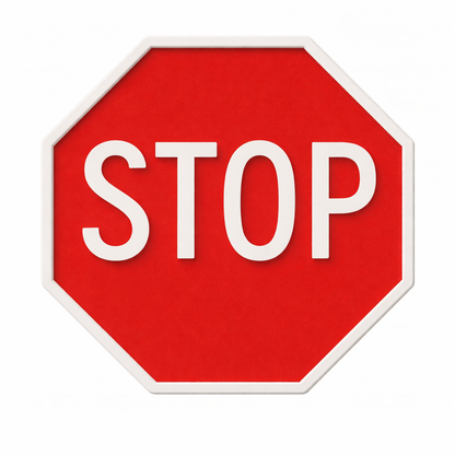 Stop Sign – 11"x11", Easy Install, All-Surface Mount, Indoor/Outdoor, Made in USA