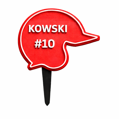 Baseball Helmet Yard Sign – Player Name