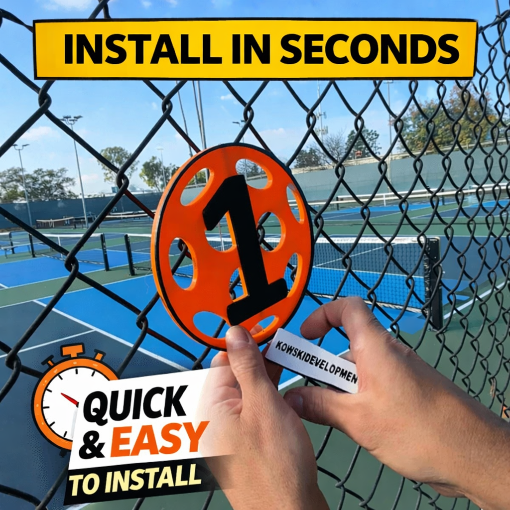 Pickleball Court Number Marker
