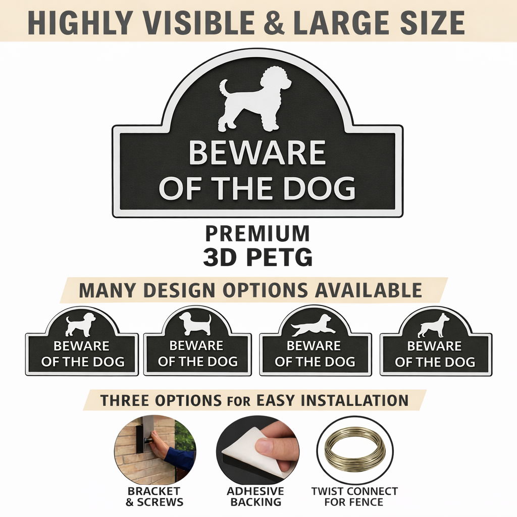 Beware of Dog Yard Sign – Outdoor Warning