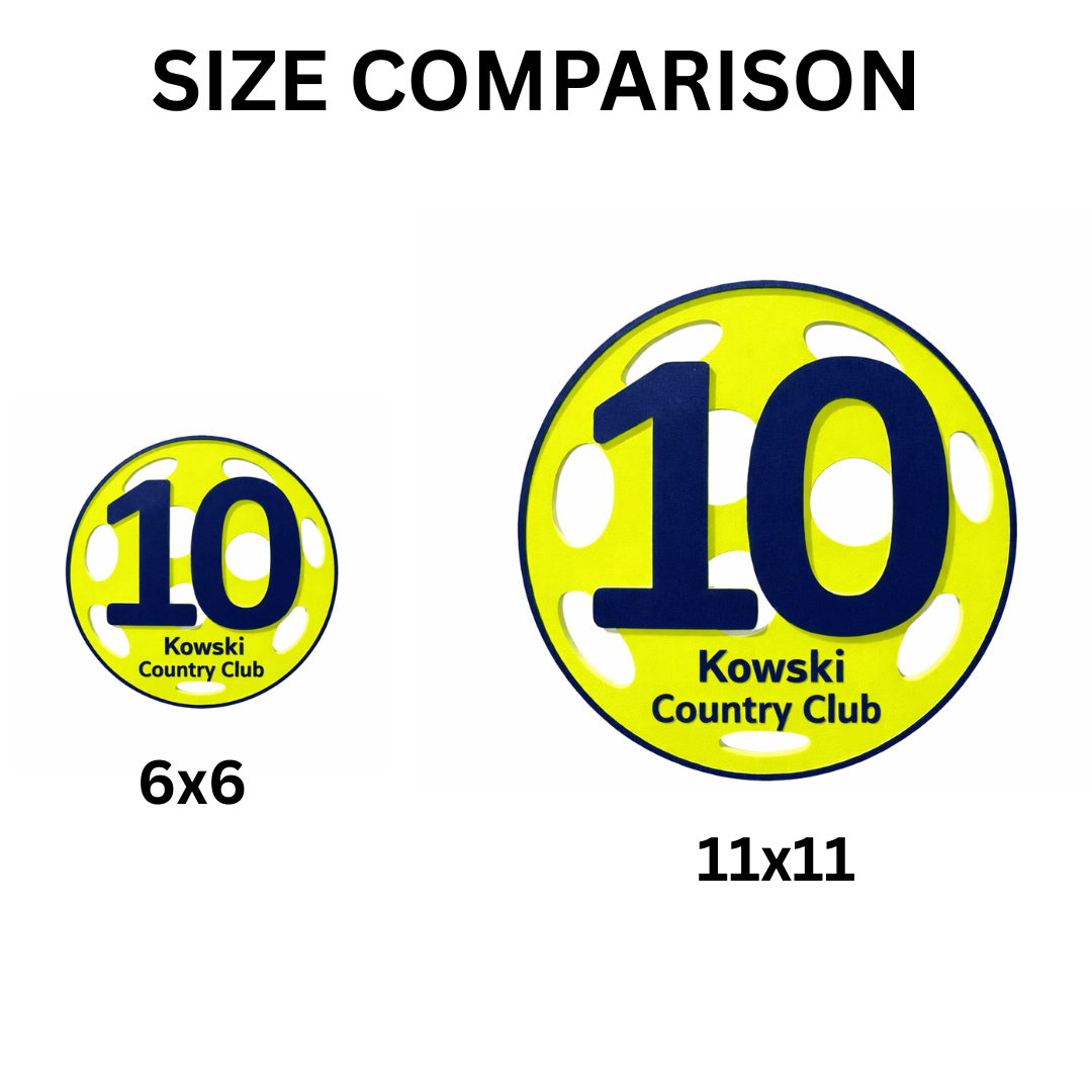 Custom Pickleball Court Number Marker