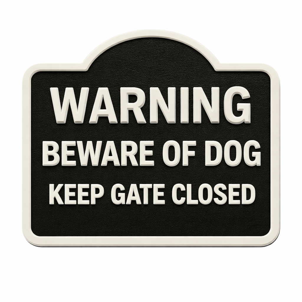 Keep Gate Closed Dog Warning Sign
