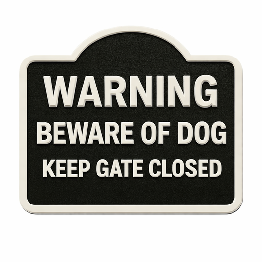 Keep Gate Closed Dog Warning Sign