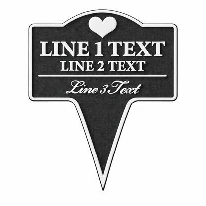 Personalized Heart Yard Stake Sign