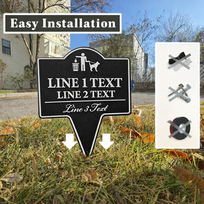 Dog Waste Yard Sign – Pick Up After Dog