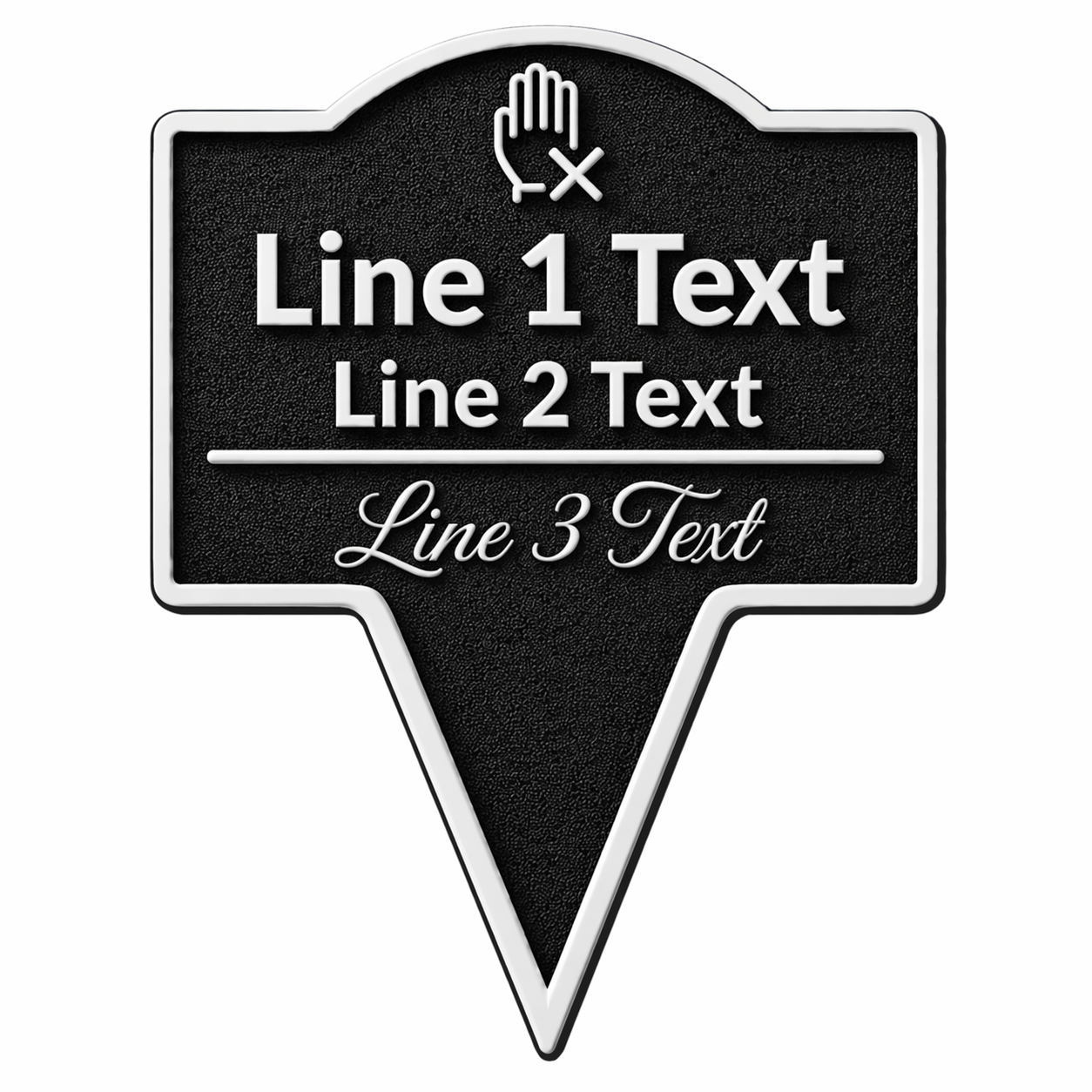 Custom Yard Stake Sign – Do Not Block Driveway, No Parking, No Delivery Trucks, Hand Stop Icon, Weatherproof, Made in USA