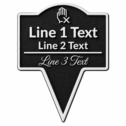 Custom Yard Stake Sign – Do Not Block Driveway, No Parking, No Delivery Trucks, Hand Stop Icon, Weatherproof, Made in USA