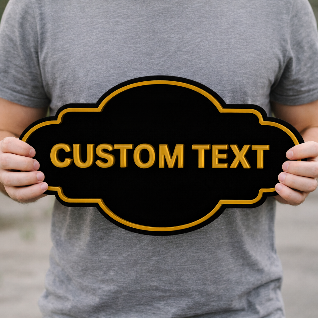 Custom Text Sign – Decorative Name Plaque