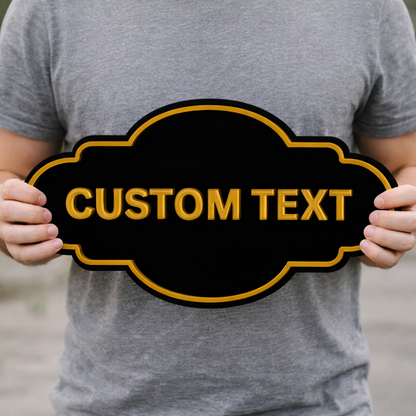 Custom Text Sign – Decorative Name Plaque