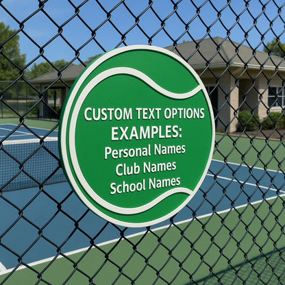 Custom Tennis Court Sign – 6"x6" or 11"x11", Easy Install, All-Surface Mount, All-Weather, Non-Rusting PETG, For Facility, Clubs, or Rooms