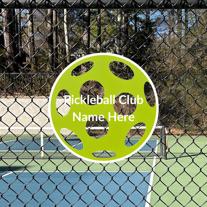 Custom Name Pickleball Sign, Twist Connect, Facility, Supplies, Signs, Gifts, Sports, Fence, Nets, Color Options, Made in USA, 3D PETG, 11''
