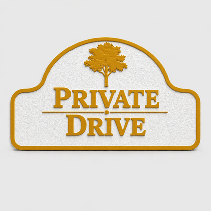 Private Drive Sign, Custom Driveway Sign, Weather Resistant 11x6 Address Plaque, Outdoor Wall Sign, Made in USA