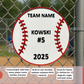 Custom Baseball Team Sign – 6"x6" or 11"x11", Easy Install, All-Surface Mount, All-Weather, Non-Rusting PETG, For Dugouts, Fields, or Rooms