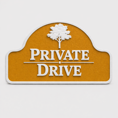Private Drive Sign, Custom Driveway Sign, Weather Resistant 11x6 Address Plaque, Outdoor Wall Sign, Made in USA