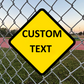 Diamond-Shaped Custom Sign, Twist Connect Sign, Personalized Sign, Custom Sign, Fence, Gates, Homes, School Supplies, 3D PETG, 11''