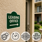 Leasing Office Right Arrow or Left Arrow –6"x6", 11"x11", Easy Install, All-Surface Mount, For Apartment Complex, Businesses, Reception Area