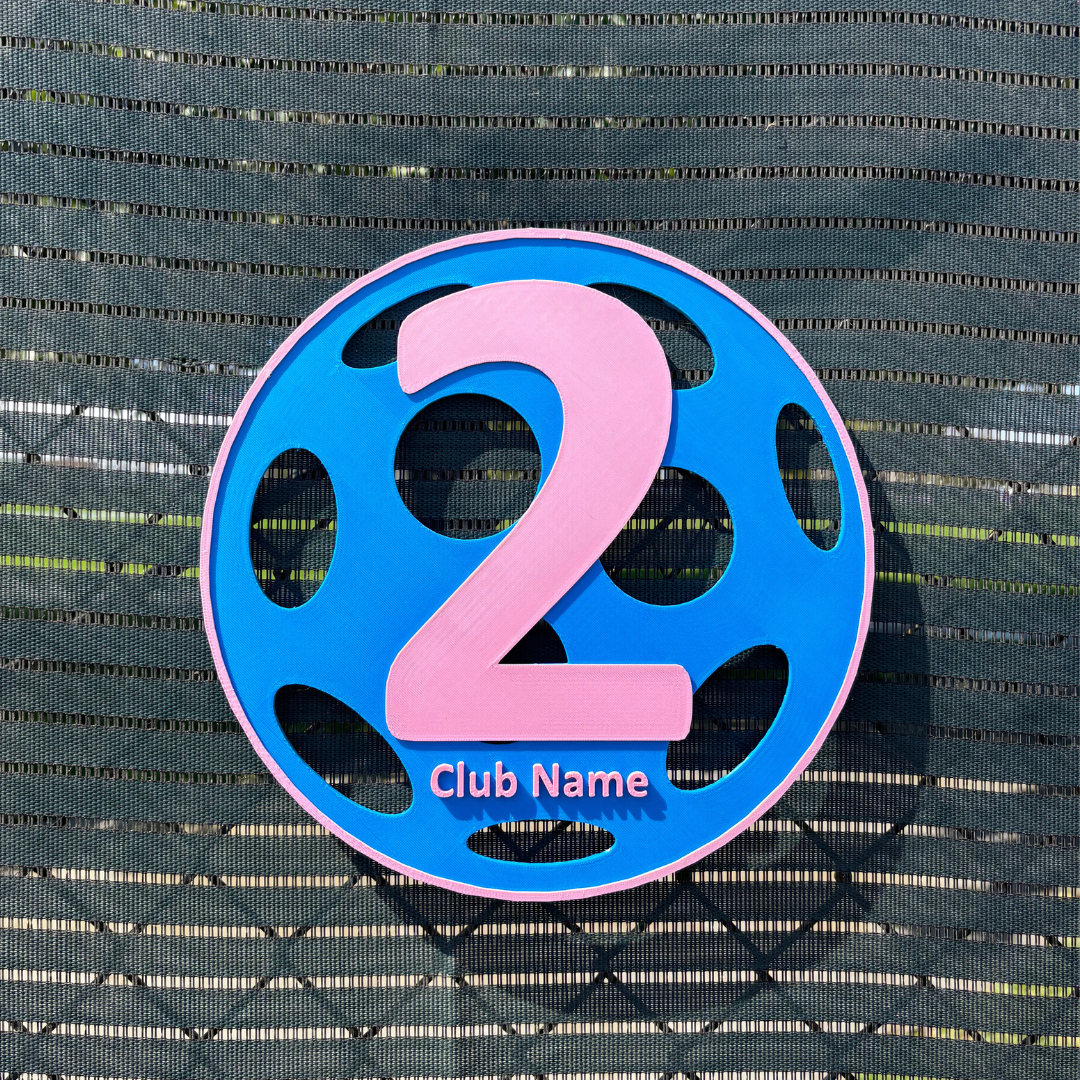 Custom Name Pickleball Court Number Markers, PETG, Signs, Twist Connect, High Visibility, Durable, Weather Resistant, Fence, Gates, & Nets