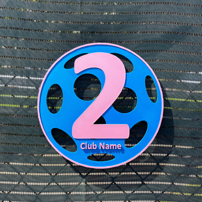 Custom Pickleball Court Number Marker – 6"x6", 11"x11", Easy Install, All-Surface Mount, All-Weather, Non-Rusting PETG, For Facility & Club