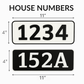 House Number Plaque – 4"x11", Address Numbers, Easy Install, All-Surface Mount, All-Weather, Non-Rusting PETG, For Home or Housewarming Gift